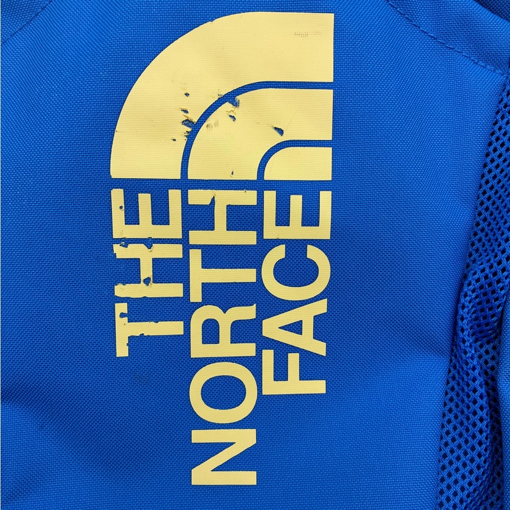 The North Face Bright Blue Backpack with Yellow Logo - Picture 2 of 8